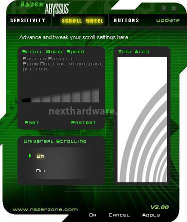 Razer Abyssus e Destructor 4. GUI - Pannello di configurazione 2