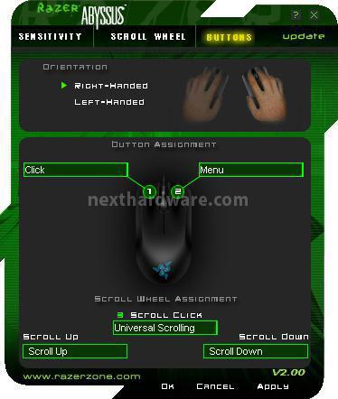 Razer Abyssus e Destructor 4. GUI - Pannello di configurazione 3