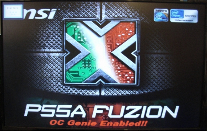 MSI P55A Fuzion & Lucid Hydra 11. Test Overclock OC Genie 1
