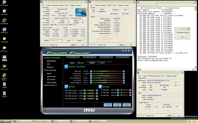 MSI P55A Fuzion & Lucid Hydra 13. Test Overclock Memorie 2