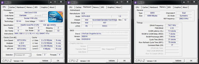 ECS H57H-MUS Black Series 4. Overclock Intel Core i3 530 e i5 750 1