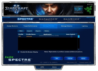 Razer Spectre & Marauder 3. Razer Spectre - Software - Parte 1 6