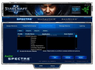 Razer Spectre & Marauder 3. Razer Spectre - Software - Parte 1 7