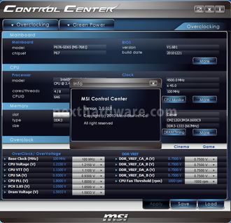 MSI P67A-GD65 : overclock garantito! 12. MSI Control Center 2 6