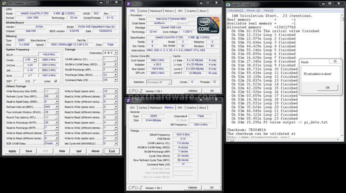 AData XPG+ 2200 C8 3x2GB 7. Test delle memorie - Overclock 3