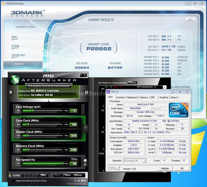 MSI N580GTX Lightning e R6970 Lightning 11. Overclock 2
