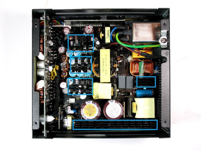 Corsair AX-850 5. Interno: dissipatori & ventole 1