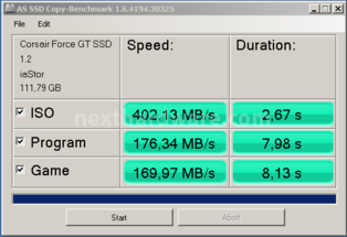 Sfida in casa Corsair: Force 3 vs Force GT 13. AS SSD BenchMark 8