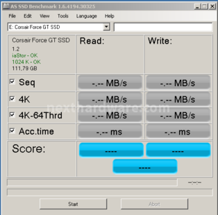 Sfida in casa Corsair: Force 3 vs Force GT 13. AS SSD BenchMark 1