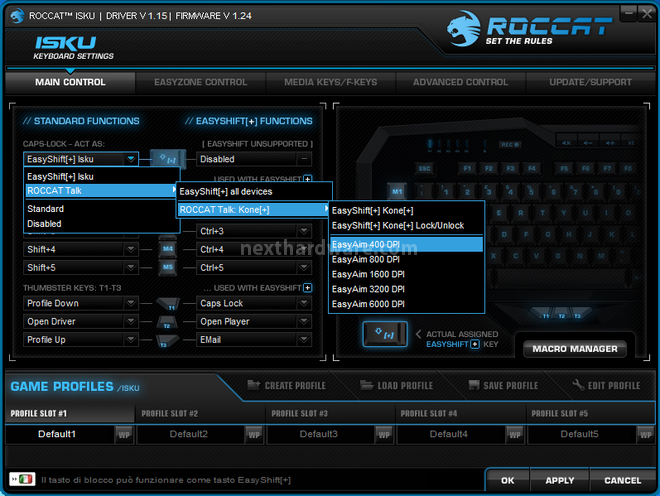 Roccat Isku, Kone[+] e Alumic 6. Software di gestione - Parte Seconda 1