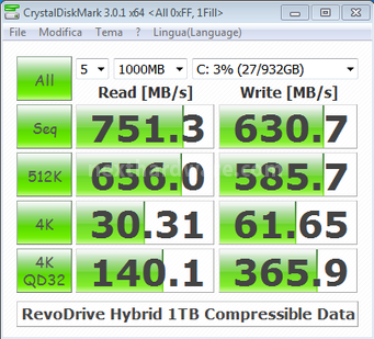 OCZ RevoDrive Hybrid 1TB 14. CrystalDiskMark 3