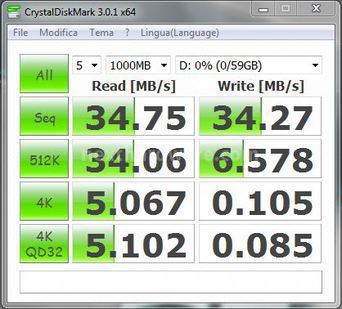 ADATA N005 Pro 64GB USB 3.0 10. Test: CrystalDiskMark 3