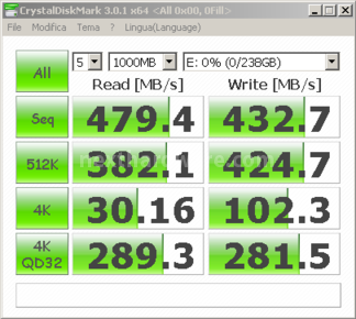 Corsair Performance Pro 256GB 11. CrystalDiskMark 3