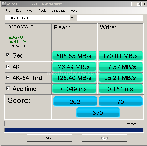 OCZ Octane 128GB 12. AS SSD Benchmark 3