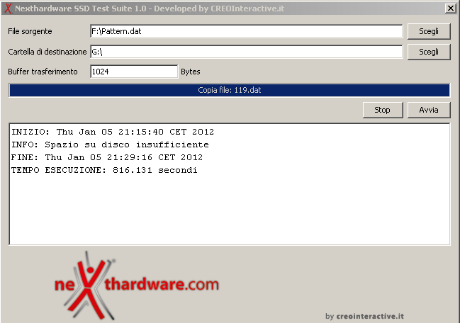 OCZ Octane 128GB 8. Test Endurance Copy Test 1