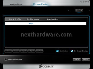 Corsair Vengeance K90 & M90 5. Software di gestione - Vengeance K90 6