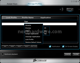 Corsair Vengeance K90 & M90 5. Software di gestione - Vengeance K90 7