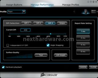 Corsair Vengeance K90 & M90 6. Software di gestione Vengeance M90 11