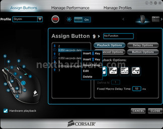 Corsair Vengeance K90 & M90 6. Software di gestione Vengeance M90 8