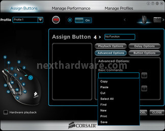 Corsair Vengeance K90 & M90 6. Software di gestione Vengeance M90 3