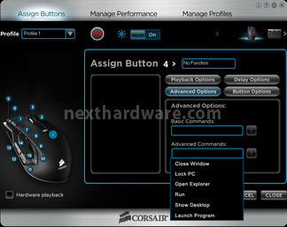 Corsair Vengeance K90 & M90 6. Software di gestione Vengeance M90 4