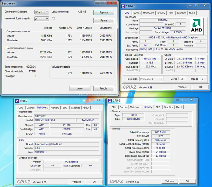 Sapphire EDGE HD3 6. 7-Zip - Cinebench R11.5 1