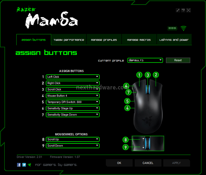 Razer Mamba 2012  &  Goliathus Control Edition 4. Software 3