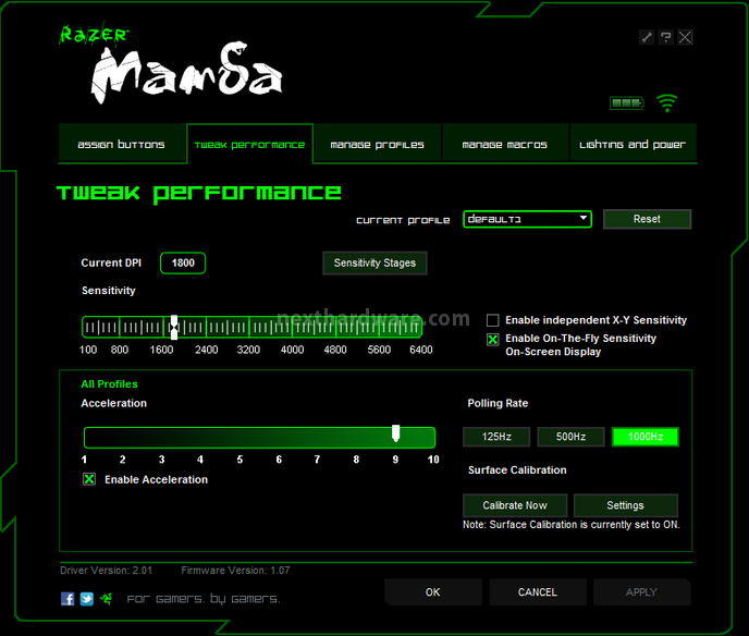 Razer Mamba 2012  &  Goliathus Control Edition 4. Software 4