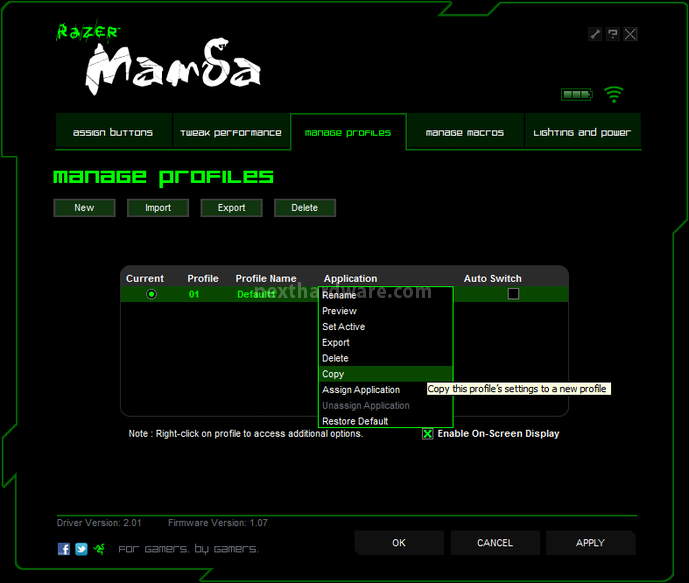 Razer Mamba 2012  &  Goliathus Control Edition 4. Software 7