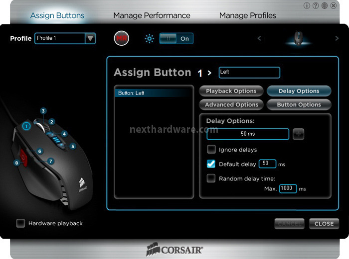 Corsair Vengeance K60 & M60 5. Software di gestione Vengeance M60 2