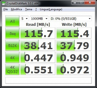BUFFALO MiniStation Extreme USB 3.0 1TB 7. CrystalDiskMark 3.0.1 5