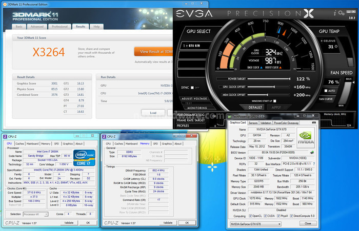 NVIDIA GeForce GTX 670 : Day one 11. Consumi,Temperature e Overclock 3
