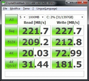 Corsair Accelerator 30GB 7. CrystalDiskMark 2