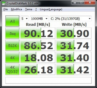 Corsair Accelerator 30GB 7. CrystalDiskMark 6