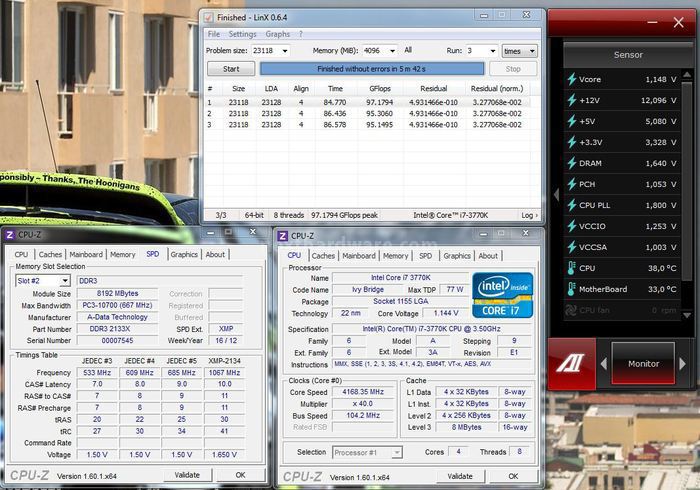 ADATA XPG Xtreme 2133X 16GB 7. Overclock & Low Voltage 1