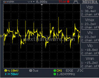 Antec HCP 1000W Platinum 12. Test: accensione e ripple 9