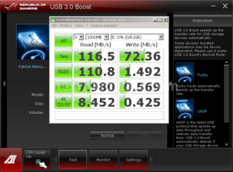 ASUS Maximus V Extreme 13. Benchmark USB 3.0: ASMedia VS Intel 4