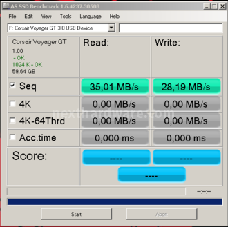Corsair Flash Voyager GT USB 3.0 64GB 9. AS SSD Benchmark 3