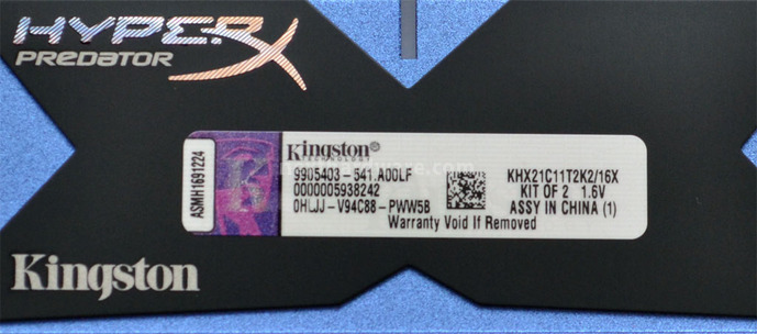 Kingston HyperX Predator 2133MHz 16GB Kit 1. Presentazione delle memorie 3