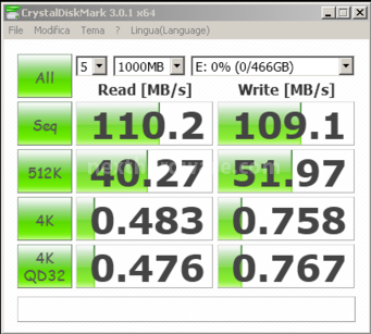 ADATA DashDrive Elite HE720 10. CrystalDiskMark 1