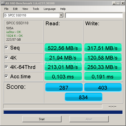 Silicon Power S70 240GB 12. AS SSD BenchMark 3
