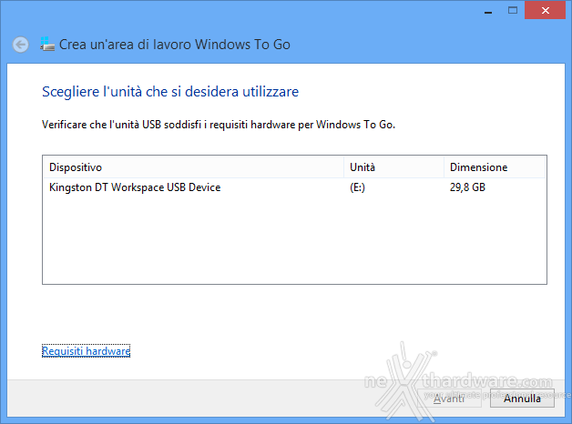 Kingston DataTraveler Workspace 32GB - Windows To Go 3. Come creare un ambiente Windows To Go 1