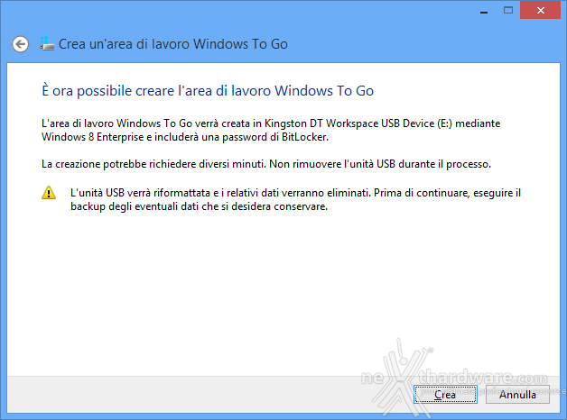 Kingston DataTraveler Workspace 32GB - Windows To Go 3. Come creare un ambiente Windows To Go 4