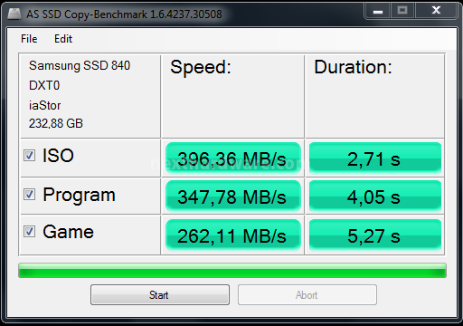 Samsung 840 250GB 13. AS SSD BenchMark 4