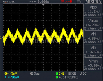 Seasonic Platinum-400 Fanless 11. Accensione e ripple 11