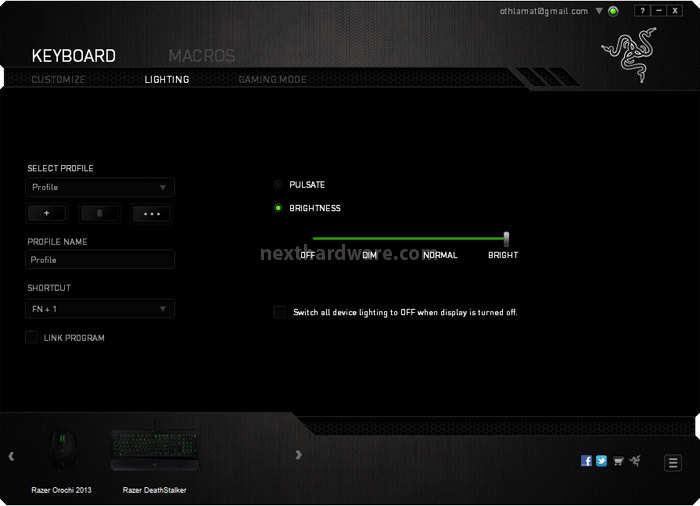 Razer Deathstalker, Orochi 2013 e Goliathus 7. Software di gestione - Deathstalker Expert 4