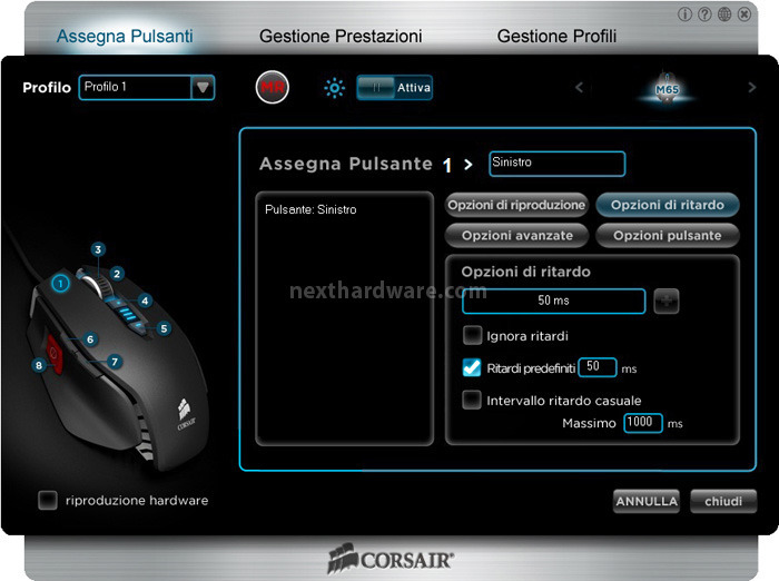 Corsair Vengeance M65 & MM400 4. Software di gestione 2