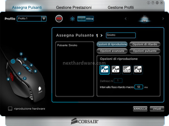 Corsair Vengeance M65 & MM400 4. Software di gestione 1