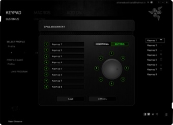 Razer Orbweaver 4. Software di gestione 7