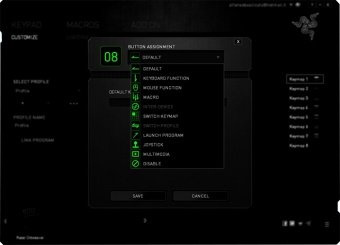 Razer Orbweaver 4. Software di gestione 5
